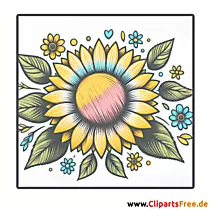 Clipart Sonnenblume - Bilder zum Herunterladen