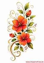 Hibiskusblüten schönes Clipart-Bild