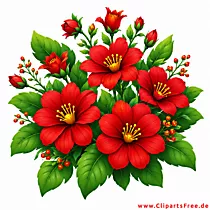 Illustration eines Blumenstraußes
