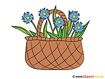 Blumenkorb Clipart - Bild