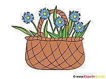 Blumenkorb Clipart - Bild