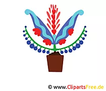 Bouquet Blumen Clipart, Illustration, Grafik, Bild