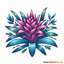 Bromelie Clipart zum Thema Blumen