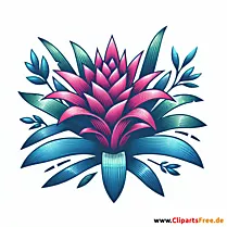 Bromelie Clipart zum Thema Blumen