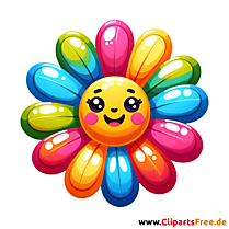 Bunte Blume Clipart