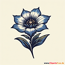 Enzian Clipart zum Thema Blumen
