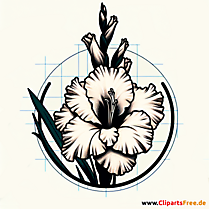 Gladiole Clipart zum Thema Blumen