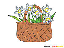 Korb mit Blumen Bild