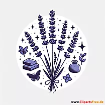 Lavendel Clipart zum Thema Blumen