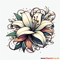 Lilie Clipart zum Thema Blumen