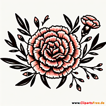 Nelke Clipart zum Thema Blumen