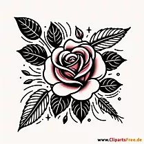 Rose Clipart zum Thema Blumen