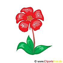 Rote Blume Clip Art gratis