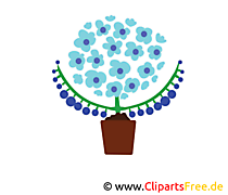 Schöne blaue Blumen Clipa Art Illustration