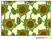 Sonnenblumen Hintergrundbild - Clipart
