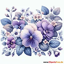 Veilchen Clipart zum Thema Blumen
