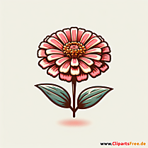 Zinnie Clipart zum Thema Blumen