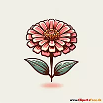 Zinnie Clipart zum Thema Blumen