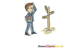 An der Kreuzung Clipart, Grafik, Bild, Cartoon