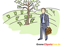 Baum mit Geld Clipart, Grafik, Bild