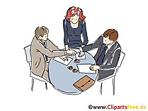 Besprechung Clipart, Grafik, Bild, Cartoon