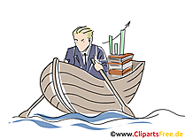 Boot im Meer Clipart, Grafik, Bild, Cartoon