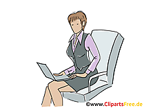 Business-Frau Clipart, Grafik, Bild, Cartoon