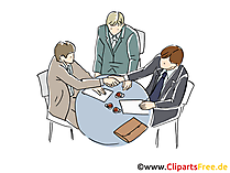 Business Meeting Clipart, Grafik, Bild