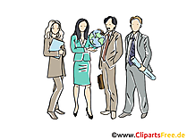 Business People, Kollektiv, Team Clipart, Bild