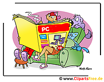 Computerzeitschrift Bild im Cartoonstil - Cliparts free