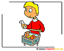 Einkaufswagen Cartoon-Bild kostenlos