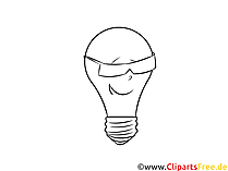 Clipartbild Coole Glühbirne
