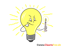 Glühbirne Clipart, Grafik, Illustration für Präsentationen