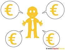 Outplacement Kosten Clip Art für Präsentation