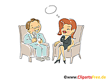 Talk Show Cartoon, Clipart, Bild, Illustration