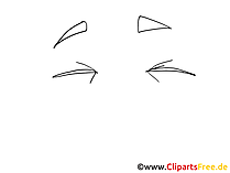 Augen zu machen Clipart, Bild, Zeichnung, Grafik