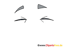 Geschlossene Augen Clipart, Bild, Zeichnung, Grafik
