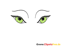 Grüne Augen Bild, Zeichnung, Cartoon