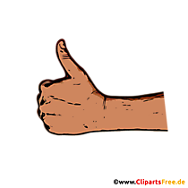Like Hand, Finger hoch Clipart, Illustration, Bild PNG