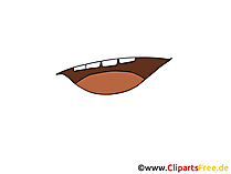 Mund laechelt Bild, Zeichnung, Grafik, Clipart