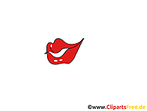 Rote Lippen Bild, Zeichnung, Cartoon