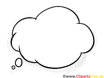 Sprechblase für Comics Gedanken