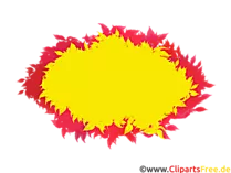 Sprechblase gelb und rot