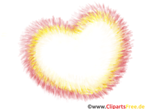 Sprechblase in Form eines Herzen Clipart, Bild