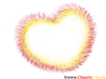 Sprechblase in Form eines Herzen Clipart, Bild