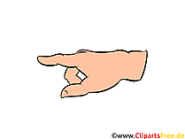 Zeigefinger Hand Illustration, Bild, Clipart gratis