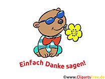 Danke zum Kindergeburtstag Grusskarte