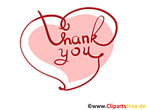 Herz Danke Schoen Grusskarte zum Verschicken