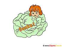 Herzlichen Danke Karte-Clipart