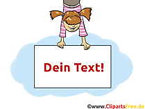 Kind, Mädchen mit leerem Schild zum Beschriften Kind, Mädchen mit leerem Schild zum Beschriften